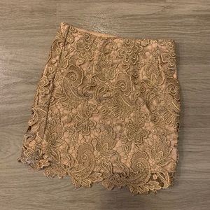 Gold Mini Skirt